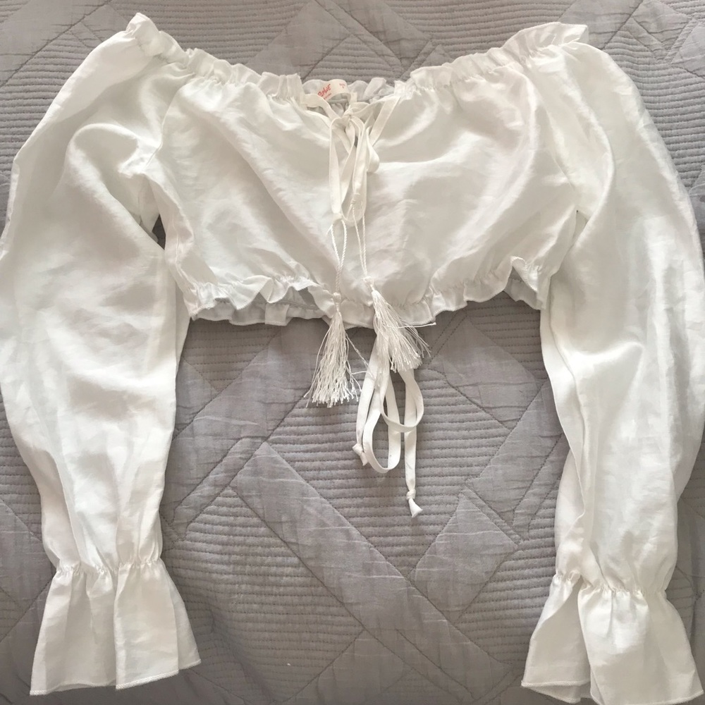 Romwe long sleeve crop top